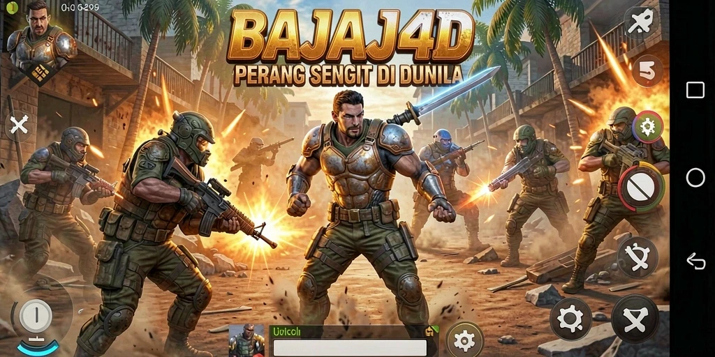 Screenshot gameplay <strong>BAJAJ4D</strong> yang menunjukkan pertempuran seru di arena Battle Royale.