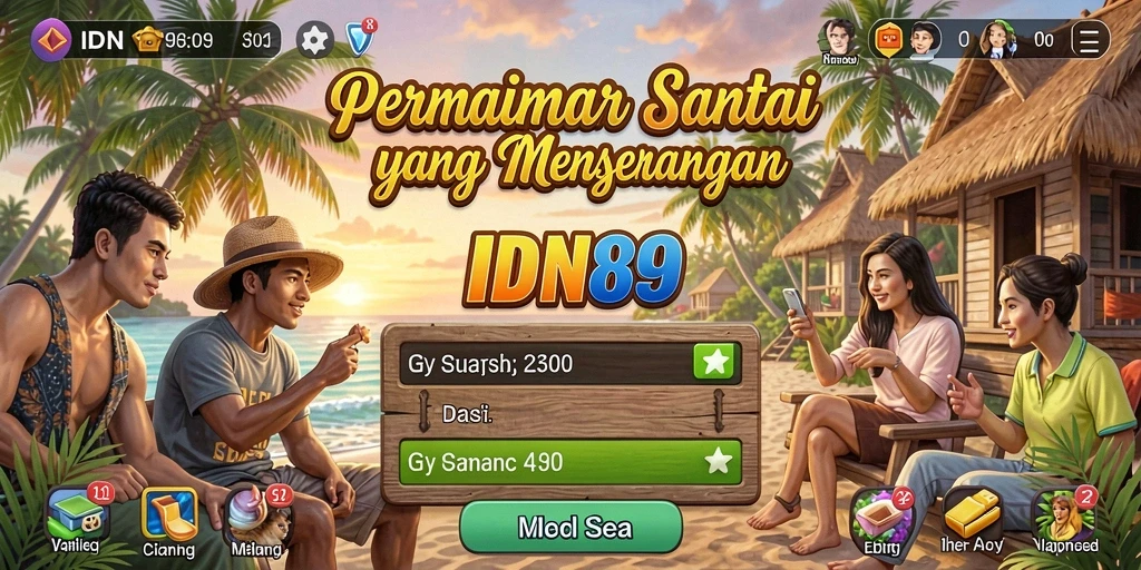 Tangkapan layar utama IDN89 menampilkan gameplay penuh warna dan seru.