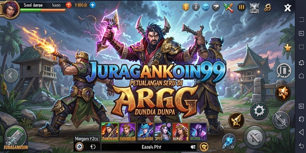 Tampilan gameplay JURAGANKOIN99 yang menegangkan di dunia ARPG.