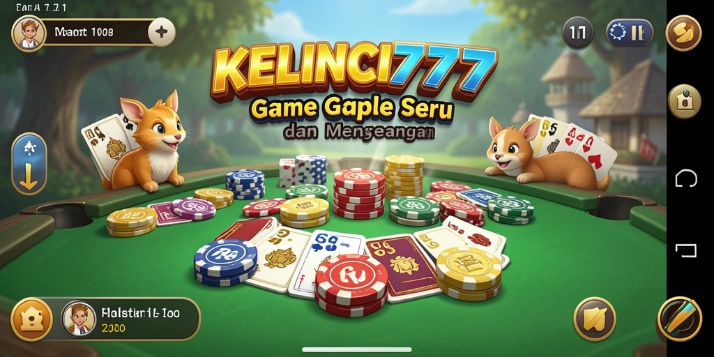 Screenshot KELINCI777 menampilkan gameplay Gaple yang seru