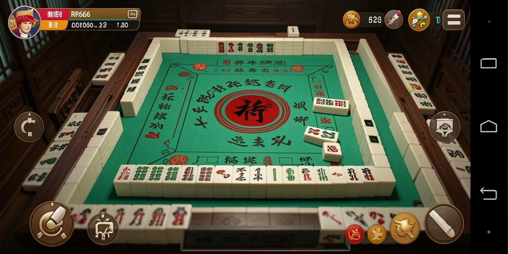 Screenshot gameplay menunjukkan suasana seru permainan Mahjong RR666.
