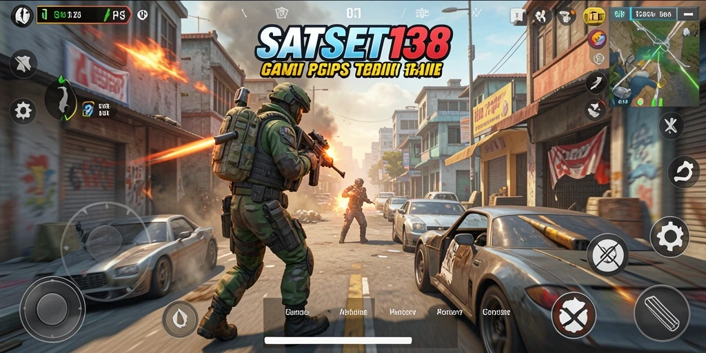 Gameplay mendebarkan dari SATSET138 dengan aksi TPS yang intens.