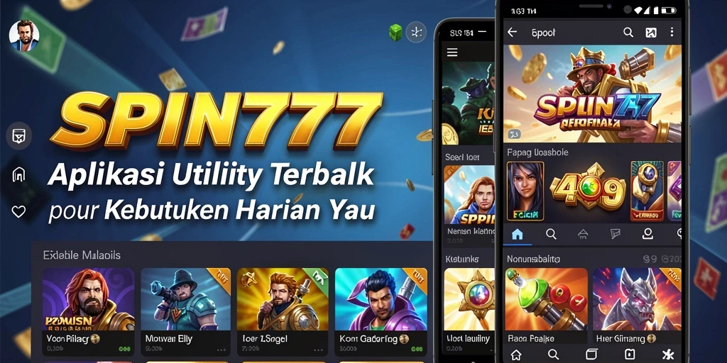 Tampilan screenshot utama SPIN777 yang menunjukkan antarmuka aplikasi Utility.
