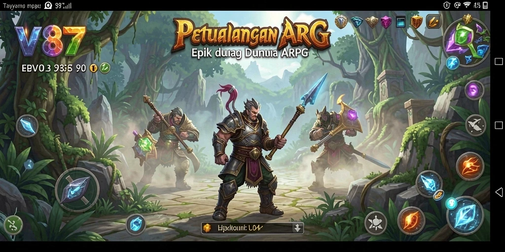 Tampilan menarik dari pertarungan epik dalam V87 dengan grafis yang menawan.
