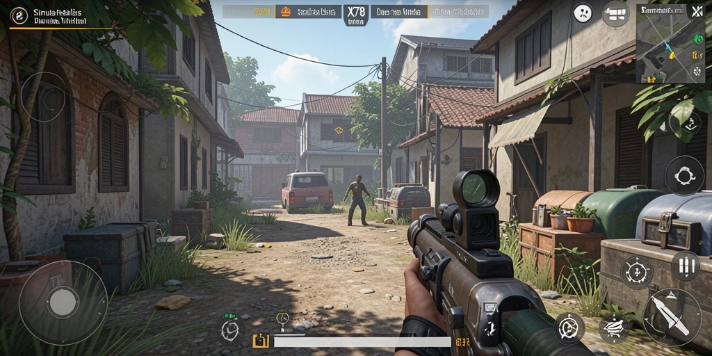 Tampilan gameplay realistik dalam X78, menghadirkan dunia virtual yang hidup.